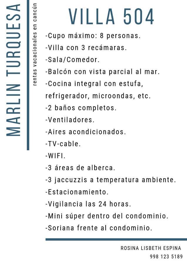 Apartament Marlin Turquesa Departamentos Frente Al Mar Cancún Zewnętrze zdjęcie